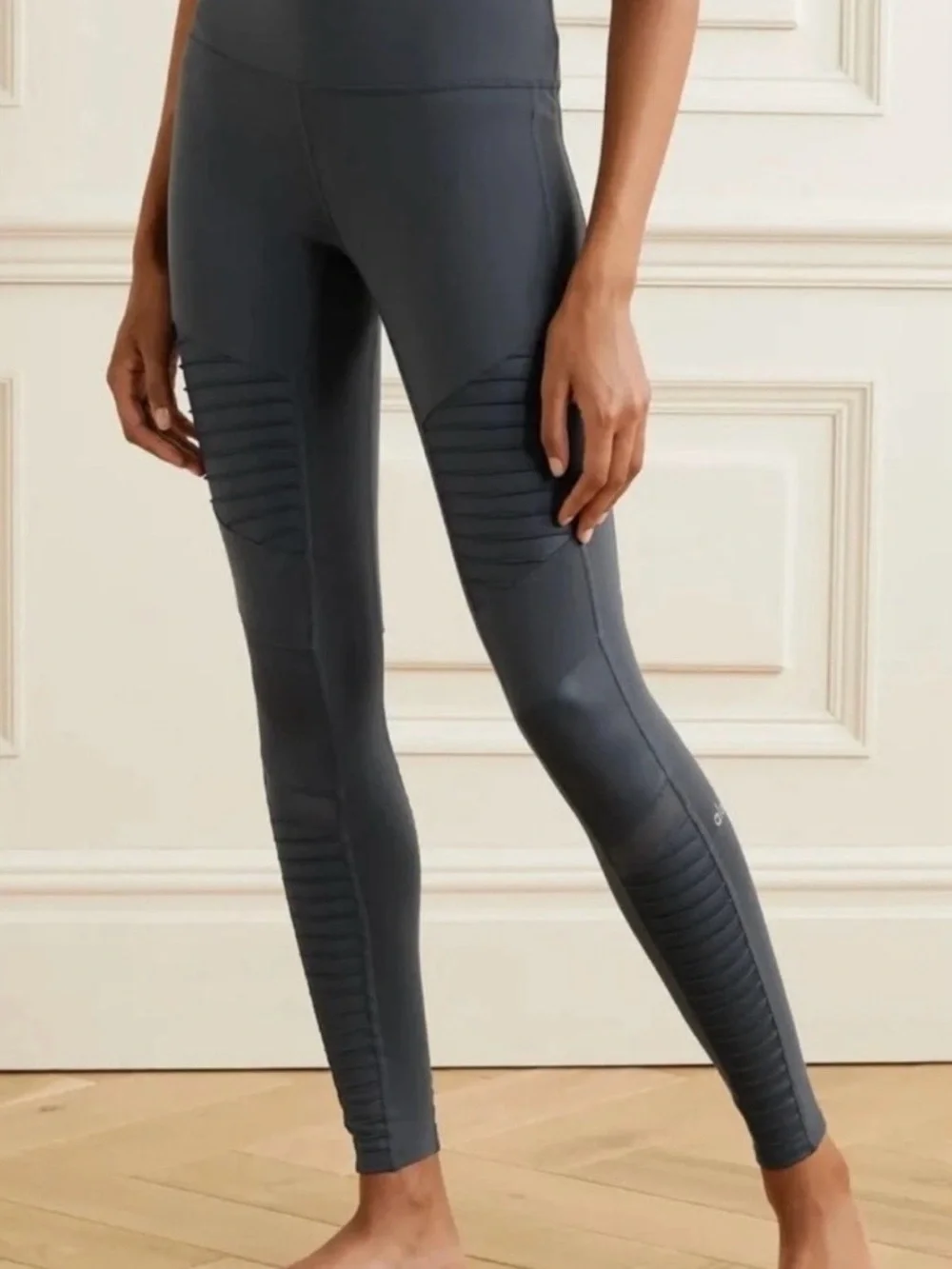 🩶🩶 ALO Yoga High-Waisted Dark Slate Gray Moto Leggings 🩶🩶